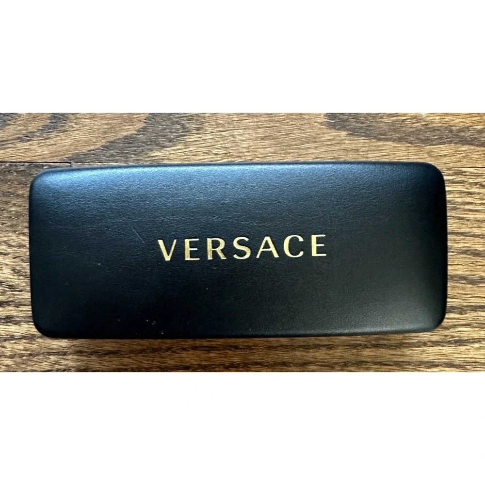 Versace Authentic Hard Eyeglass Case Unisex Black Replacement Luxury Italy